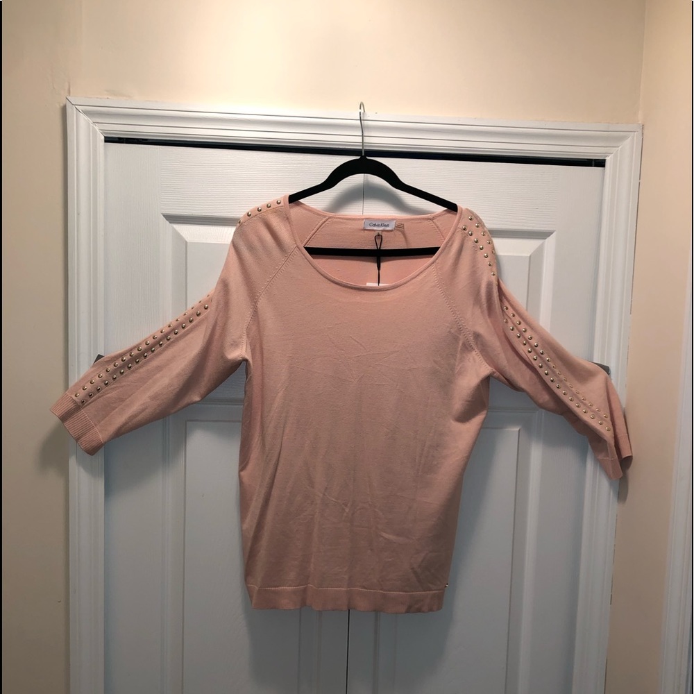 Calvin Klein silver studded light weight sweater
